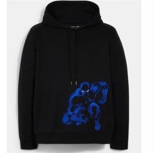 Coach x Marvel Black Panther Embroidered Hoodie Hooded Sweatshirt Medium